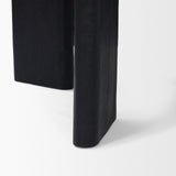 Rumer Black Wood w/ Black Marble Side Table from Mercana - Luna Furniture