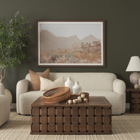 Thala Medium Brown Round Wicker Tray (Set of 2) from Mercana - Luna Furniture