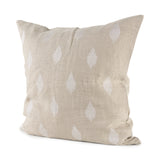Enya 18x18 Beige and Cream Fabric Patterned Pillow Cover w/Down Filler, Set of 2 from Mercana - Luna Furniture