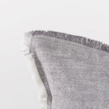 Thais 13x21 Gray Fabric Fringed Pillow Cover w/Down Filler, Set of 2 from Mercana - Luna Furniture