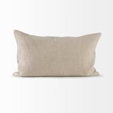 Raquel 13x21 Beige and Black Fabric Plaid Pillow Cover w/Down Filler, Set of 2 from Mercana - Luna Furniture