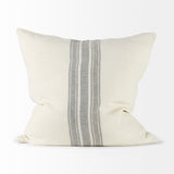 Patrice 22x22 Cream With Gray Stripes Pillow Cover w/Filler, Set of 2 from Mercana - Luna Furniture