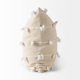 Erica 20x20 Cream With White Detail Pillow Cover w/Down Filler, Set of 2 from Mercana - Luna Furniture