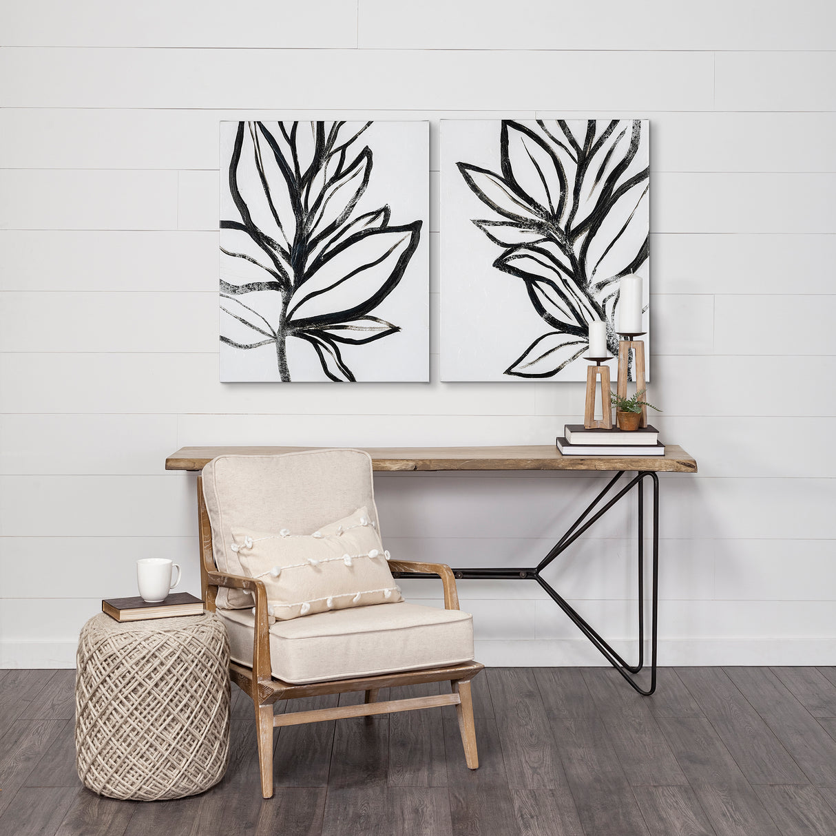 Erica 13x21 Cream With White Detail Pillow Cover w/Down Filler, Set of 2 from Mercana - Luna Furniture