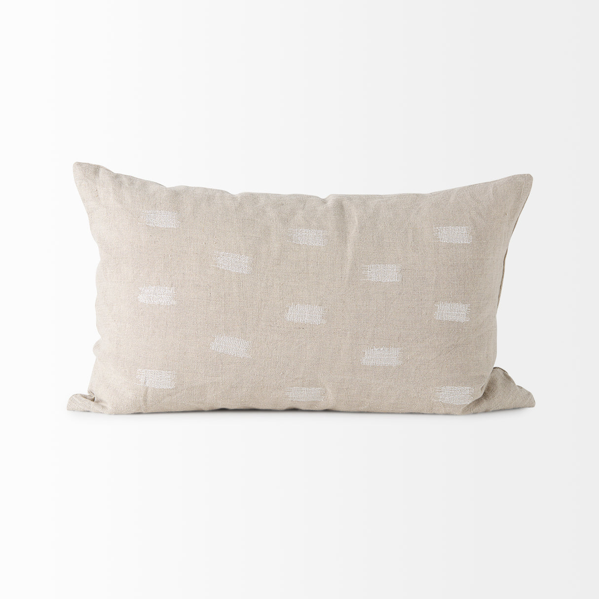 Lacey 13x21 Beige/White Decorative Pillow Cover w/Down Filler, Set of 2 from Mercana - Luna Furniture