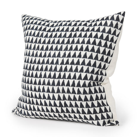 Jolie 22x22 Cream w/ Black Print Linen Square Pillow Cover w/Filler, Set of 2 from Mercana - Luna Furniture