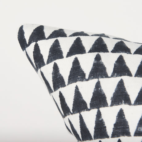 Jolie 22x22 Cream w/ Black Print Linen Square Pillow Cover w/Filler, Set of 2 from Mercana - Luna Furniture