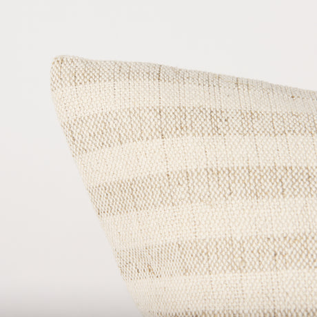 Jace 22x22 Cream/Beige Stripe Linen-Cotton Square Pillow Cover w/Down Filler, Set of 2 from Mercana - Luna Furniture