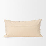 Jaela 14x26 Beige and Black Striped Lumbar Pillow Cover w/Down Filler, Set of 2 from Mercana - Luna Furniture