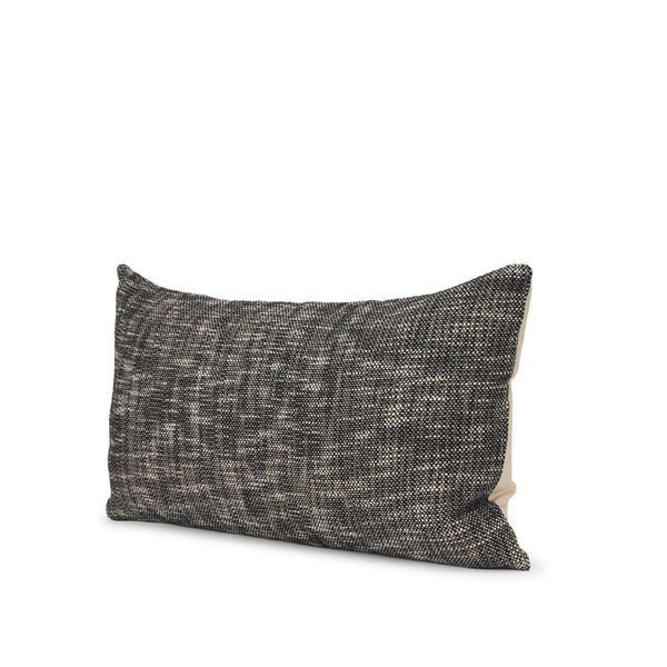 Jalia 14x26 Cream/Black Cotton Decorative Lumbar Pillow Cover w/Down Filler, Set of 2