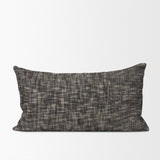 Jalia 14x26 Cream/Black Cotton Decorative Lumbar Pillow Cover w/Down Filler, Set of 2 from Mercana - Luna Furniture