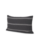 Jayme 14x26 Gray/White Striped Cotton Lumbar Pillow Cover w/Filler, Set of 2 from Mercana - Luna Furniture