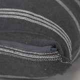 Jayme 14x26 Gray/White Striped Cotton Lumbar Pillow Cover w/Filler, Set of 2 from Mercana - Luna Furniture