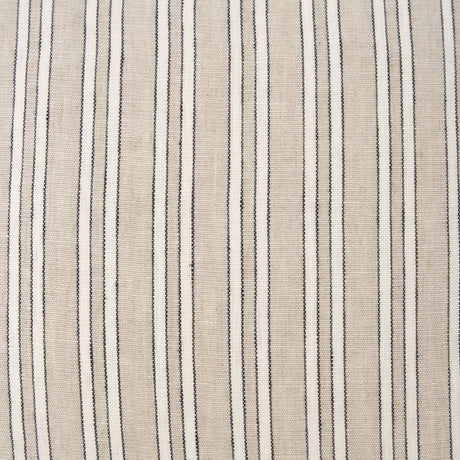 Jaxon 22x22 Beige/Black Striped Cotton-Linen Square Pillow Cover w/Down Filler, Set of 2 from Mercana - Luna Furniture