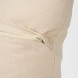Jenner 22x22 Cream Cotton Linen Blend Square Pillow Cover w/Filler, Set of 2 from Mercana - Luna Furniture
