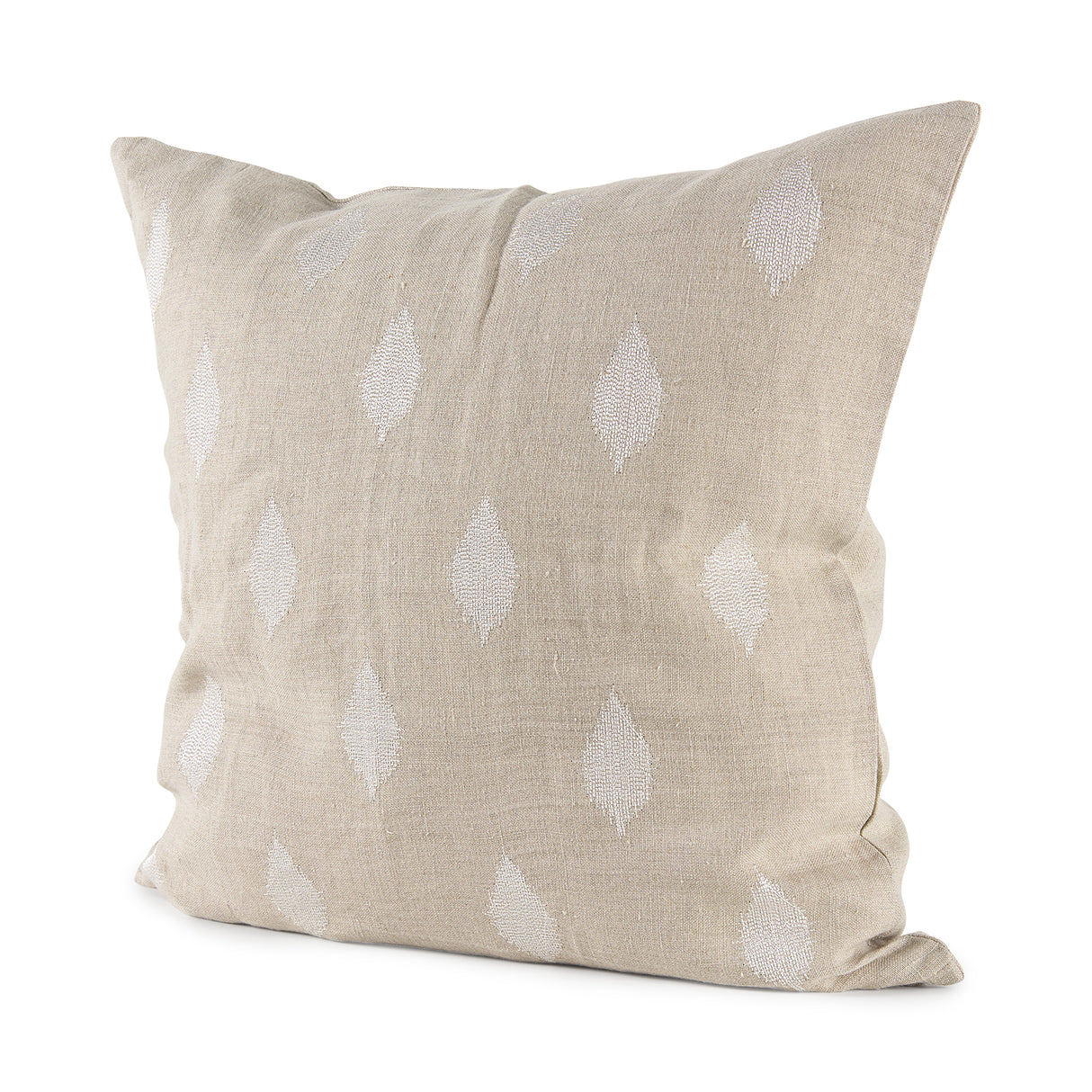 Enya 18x18 Beige and Cream Fabric Patterned Pillow Cover w/Non-Allergen Filler, Set of 2 from Mercana - Luna Furniture