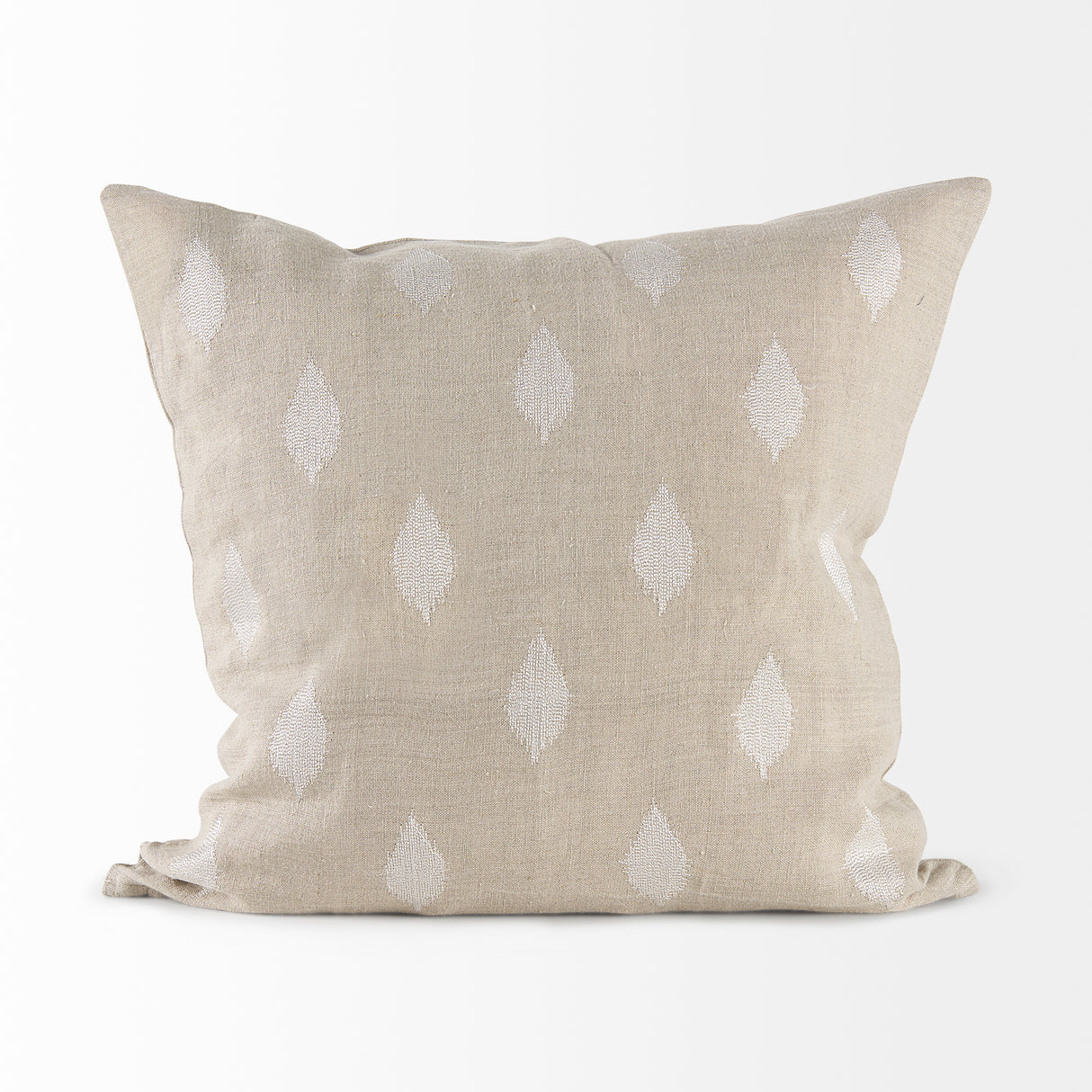 Enya 18x18 Beige and Cream Fabric Patterned Pillow Cover w/Non-Allergen Filler, Set of 2 from Mercana - Luna Furniture