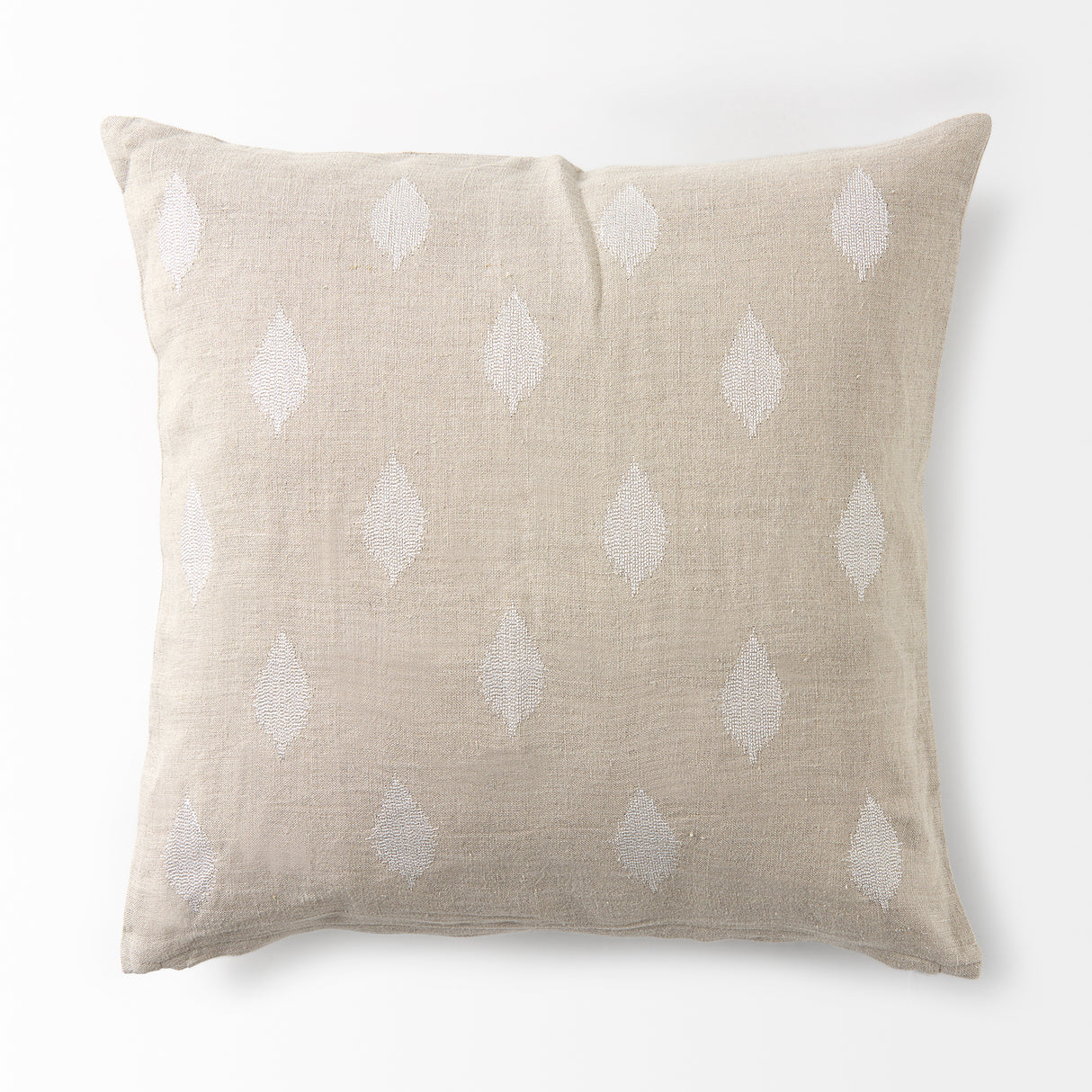 Enya 18x18 Beige and Cream Fabric Patterned Pillow Cover w/Non-Allergen Filler, Set of 2 from Mercana - Luna Furniture