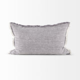 Thais 13x21 Gray Fabric Fringed Pillow Cover w/Non-Allegen Filler, Set of 2 from Mercana - Luna Furniture