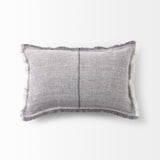 Thais 13x21 Gray Fabric Fringed Pillow Cover w/Non-Allegen Filler, Set of 2 from Mercana - Luna Furniture