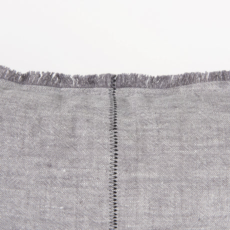 Thais 13x21 Gray Fabric Fringed Pillow Cover w/Non-Allegen Filler, Set of 2 from Mercana - Luna Furniture