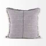 Thais 20x20 Blue and Cream Fringed Pillow Cover w/Non-Allergen Filler, Set of 2 from Mercana - Luna Furniture