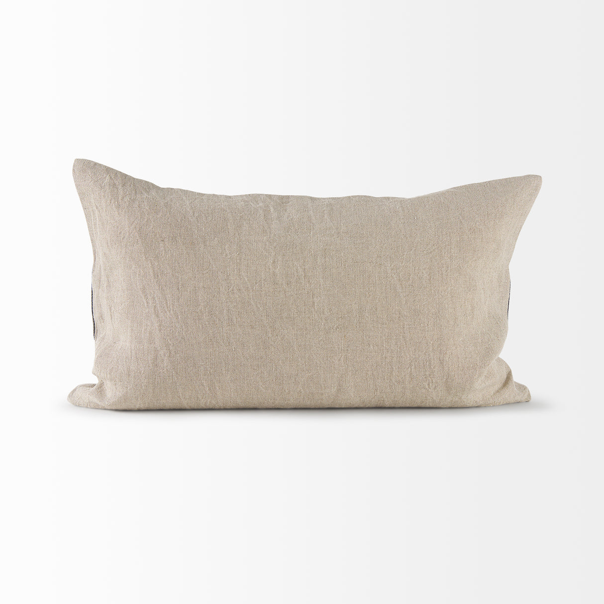 Raquel 13x21 Beige and Black Fabric Plaid Pillow Cover w/Non-Allergen Filler, Set of 2 from Mercana - Luna Furniture