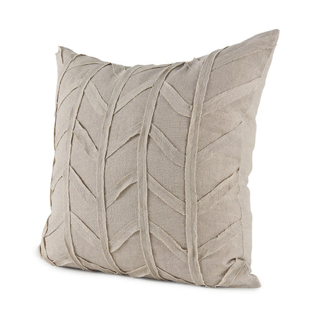Ivivva 20x20 Beige Fabric Textured Pillow Cover w/Non-Allergen Filler, Set of 2 from Mercana - Luna Furniture
