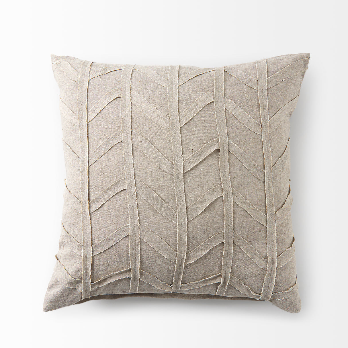 Ivivva 20x20 Beige Fabric Textured Pillow Cover w/Non-Allergen Filler, Set of 2 from Mercana - Luna Furniture