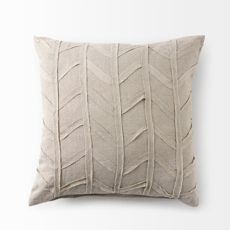 Ivivva 20x20 Beige Fabric Textured Pillow Cover w/Non-Allergen Filler, Set of 2 from Mercana - Luna Furniture