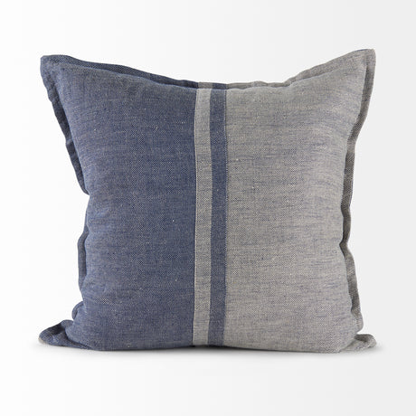 Aubrielle 20x20 Gray and Blue FabricPillow Cover w/Non-Allergen Filler, Set of 2 from Mercana - Luna Furniture