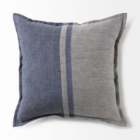 Aubrielle 20x20 Gray and Blue FabricPillow Cover w/Non-Allergen Filler, Set of 2 from Mercana - Luna Furniture