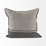 Zadie 20x20 Light/Dark Gray Fabric Color Blocked Pillow Cover w/Non Allergen FIller, Set of 2 from Mercana - Luna Furniture
