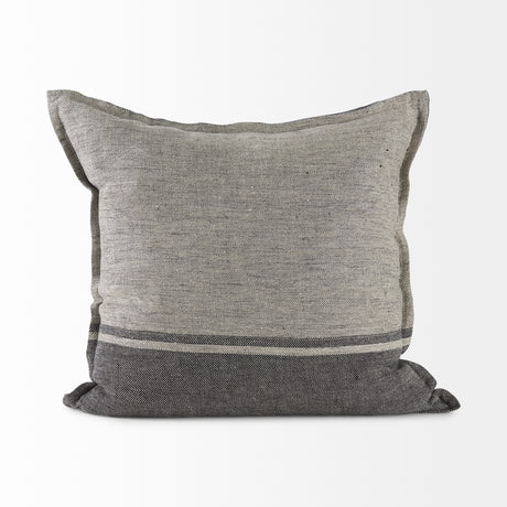 Zadie 20x20 Light/Dark Gray Fabric Color Blocked Pillow Cover w/Non Allergen FIller, Set of 2 from Mercana - Luna Furniture