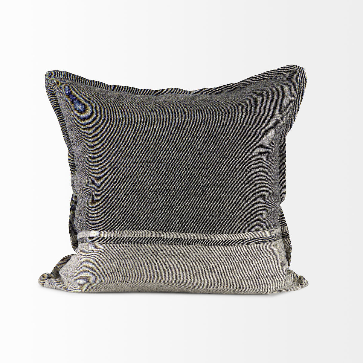 Zadie 20x20 Light/Dark Gray Fabric Color Blocked Pillow Cover w/Non Allergen FIller, Set of 2 from Mercana - Luna Furniture