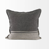 Zadie 20x20 Light/Dark Gray Fabric Color Blocked Pillow Cover w/Non Allergen FIller, Set of 2 from Mercana - Luna Furniture