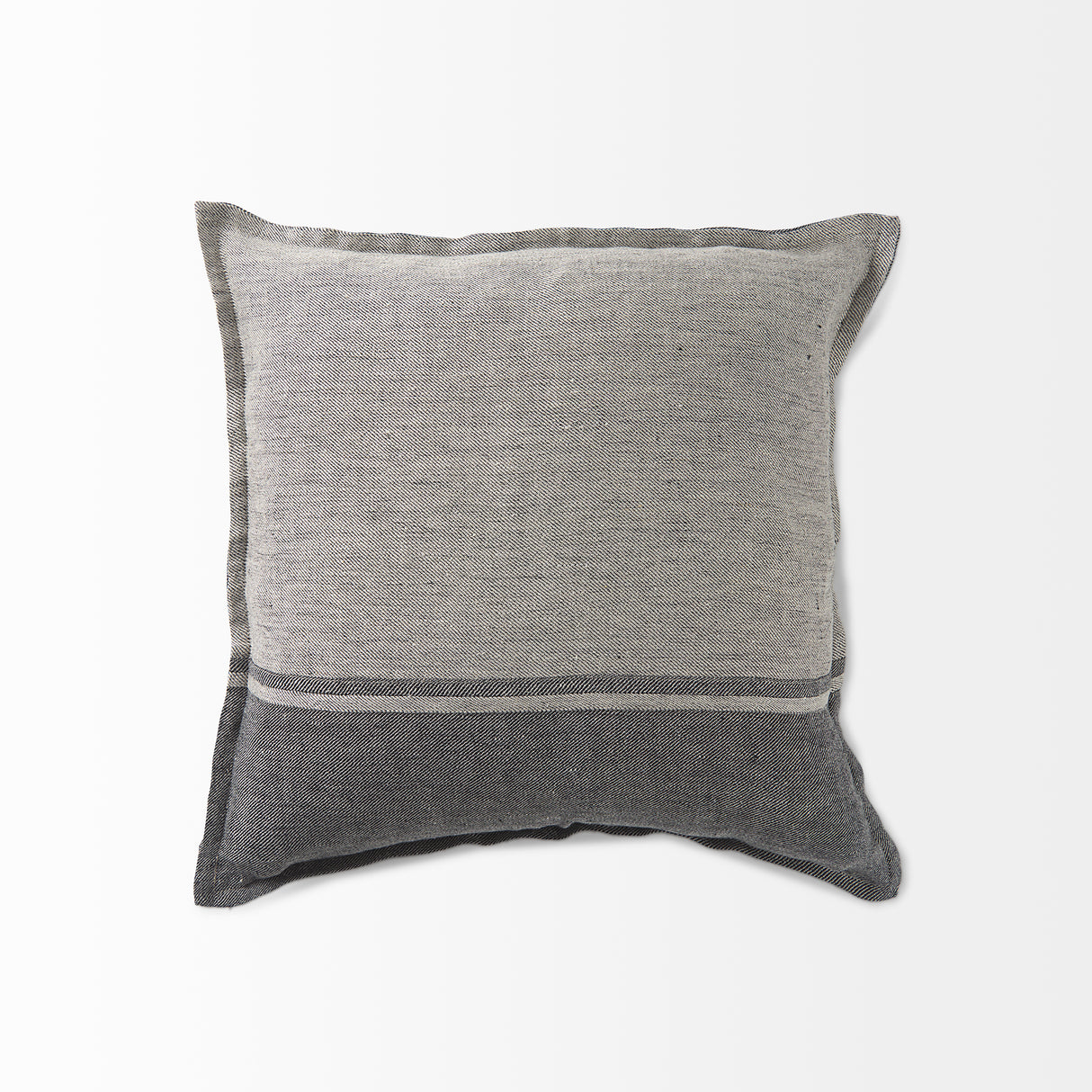 Zadie 20x20 Light/Dark Gray Fabric Color Blocked Pillow Cover w/Non Allergen FIller, Set of 2 from Mercana - Luna Furniture