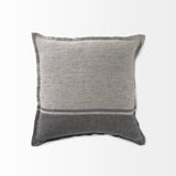 Zadie 20x20 Light/Dark Gray Fabric Color Blocked Pillow Cover w/Non Allergen FIller, Set of 2 from Mercana - Luna Furniture