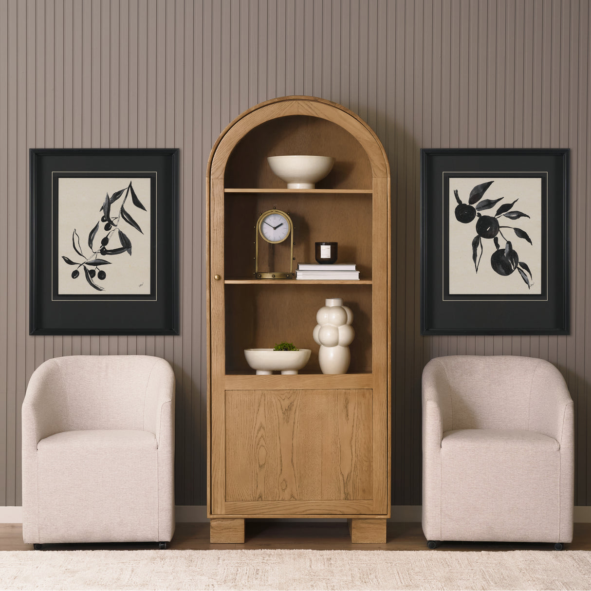 Hawthorne Solid Oak Wood w/ Glass Curio Cabinet from Mercana - Luna Furniture