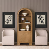 Hawthorne Solid Oak Wood w/ Glass Curio Cabinet from Mercana - Luna Furniture