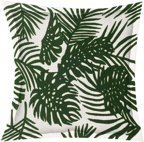 Boyle I 20x20 Green Tropical Palm Leaf Pillow Cover w/Non-Allergen Filler, Set of 2 from Mercana - Luna Furniture