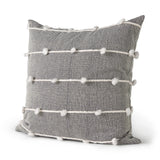 Linda 20x20 Navy And Cream With White Detail Pillow Cover w/Non-Allergen Filler, Set of 2 from Mercana - Luna Furniture