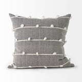 Linda 20x20 Navy And Cream With White Detail Pillow Cover w/Non-Allergen Filler, Set of 2 from Mercana - Luna Furniture
