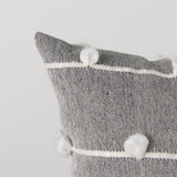 Linda 20x20 Navy And Cream With White Detail Pillow Cover w/Non-Allergen Filler, Set of 2 from Mercana - Luna Furniture