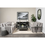 Linda 20x20 Navy And Cream With White Detail Pillow Cover w/Non-Allergen Filler, Set of 2 from Mercana - Luna Furniture