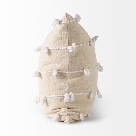 Erica 20x20 Cream With White Detail Pillow Cover w/Non-Allergen Filler, Set of 2 from Mercana - Luna Furniture