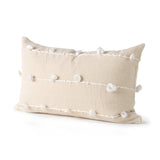 Erica 13x21 Cream With White Detail Pillow Cover w/Non-Allergen Filler, Set of 2 from Mercana - Luna Furniture