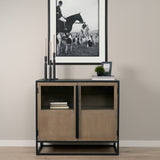 Declan Textured Matte Black Cast Metal Taper Candle Holder from Mercana - Luna Furniture