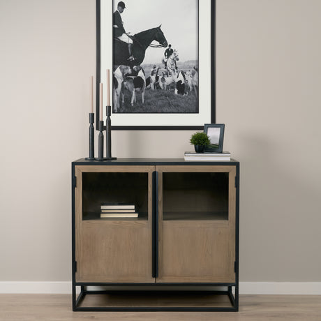 Declan Textured Matte Black Cast Metal Taper Candle Holder from Mercana - Luna Furniture