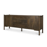 Phil Dark Brown Wood 2 Door 3 Drawer Closed Sideboard from Mercana - Luna Furniture